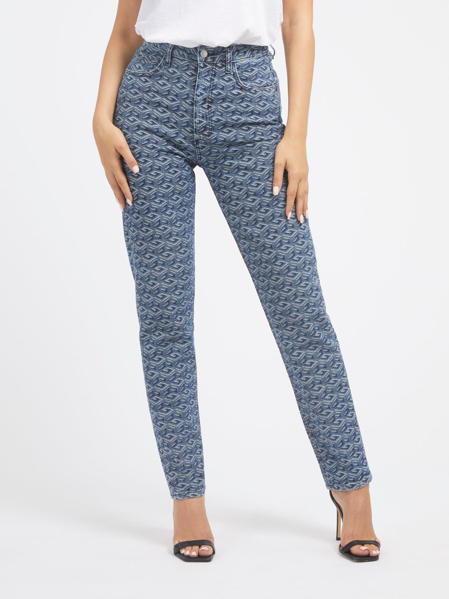 Guess G Cube Mom Pant – Geometrisch – Dames