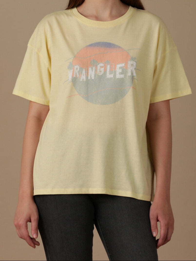 Wrangler Grafisch T-shirt – Geel – Dames