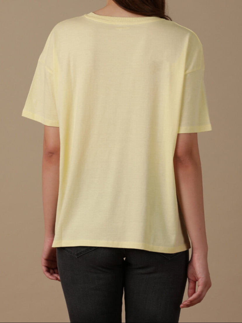 Wrangler Grafisch T-shirt – Geel – Dames
