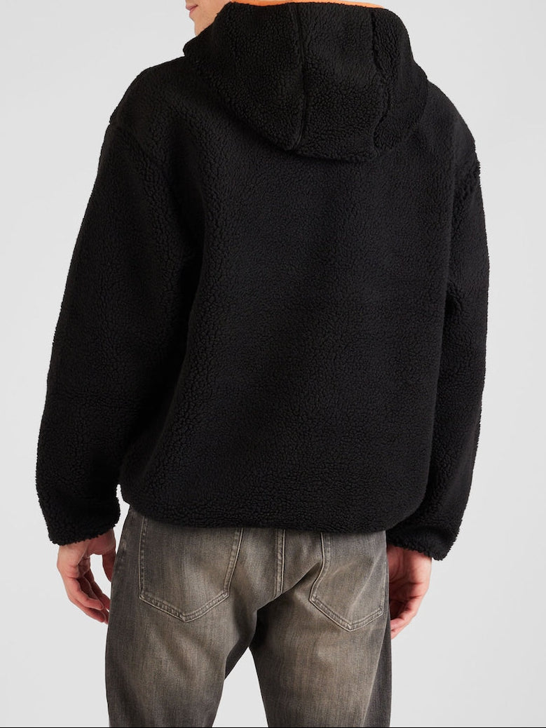 Calvin Klein Hoodie met Halve Rits – Zwart – Heren