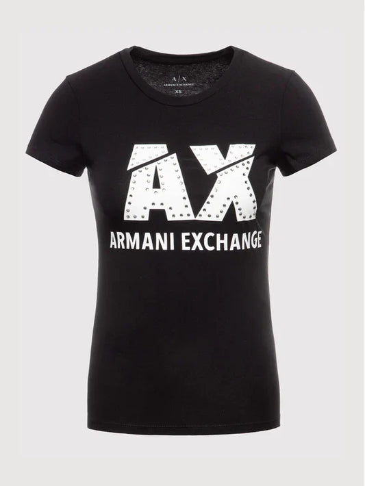 Armani Exchange Printed T-Shirt – Black – Women
