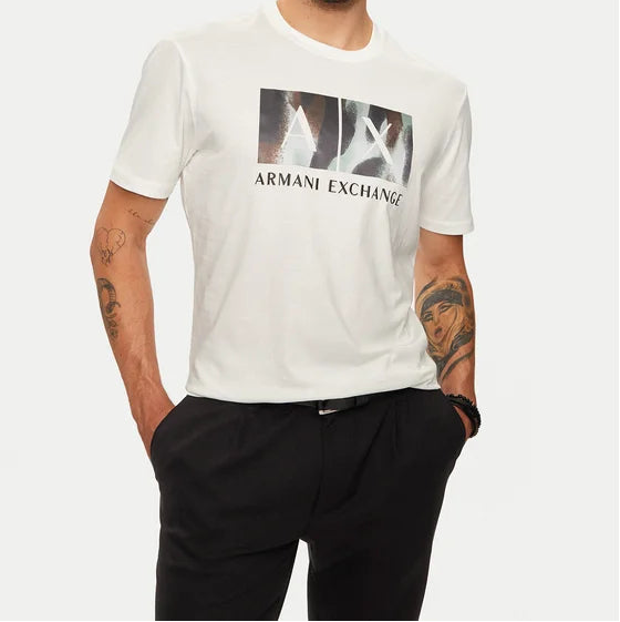 Armani Exchange Graphic T-shirt – Wit – Heren