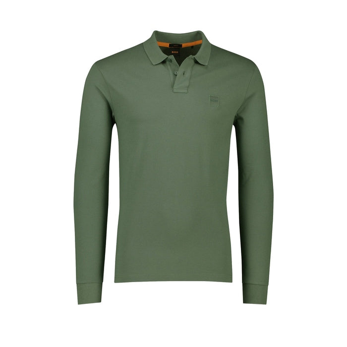 BOSS Poloshirt met lange mouwen – Groen – Heren