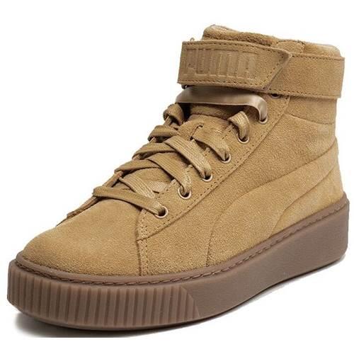 Puma Suede High Sneakers – Bruin/Beige – Dames