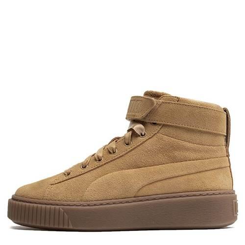 Puma Suede High Sneakers – Bruin/Beige – Dames
