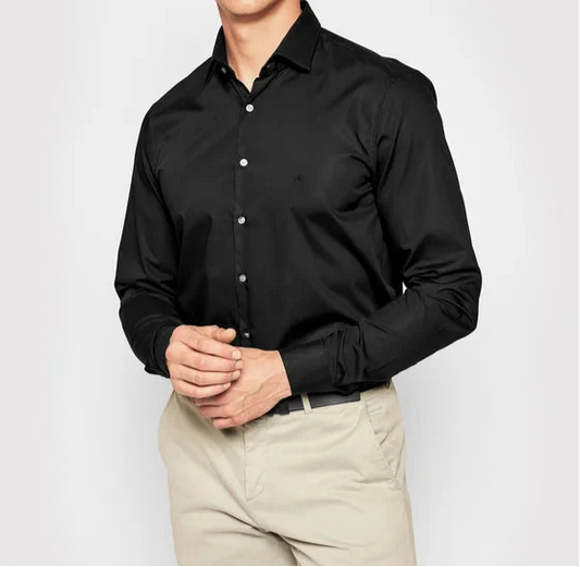 Calvin Klein Slim Fit Shirt – Zwart – Heren