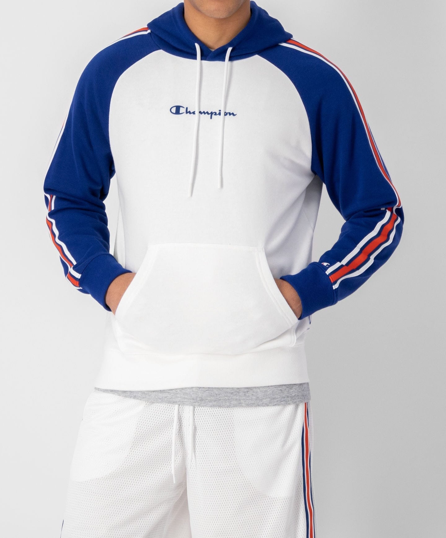 Champion Hoodie – Wit/Blauw – Heren