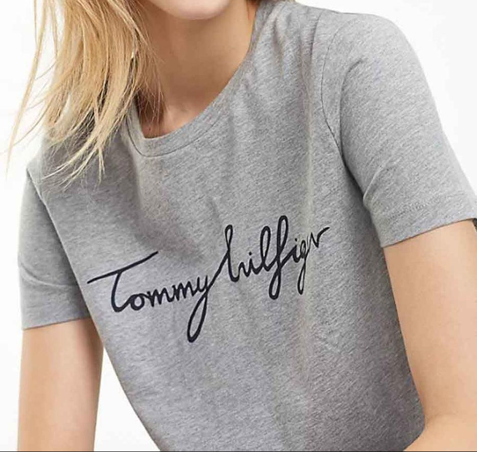 Tommy Hilfiger Heritage Graphic T-shirt – Grijs – Dames
