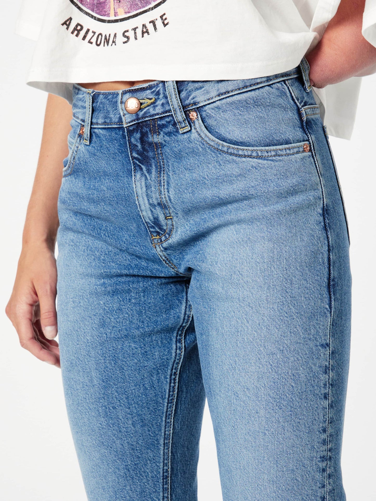 Lee Mid Rise Jeans – Blauw – Dames