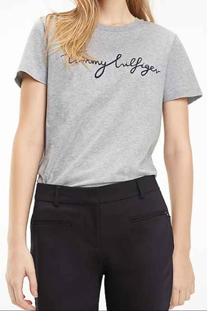 Tommy Hilfiger Heritage Graphic T-shirt – Grijs – Dames