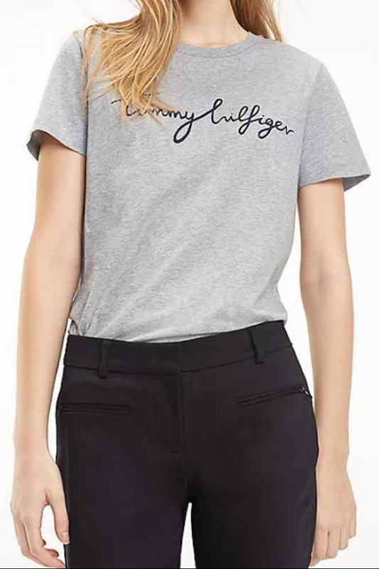 Tommy Hilfiger Heritage Graphic T-shirt – Grijs – Dames