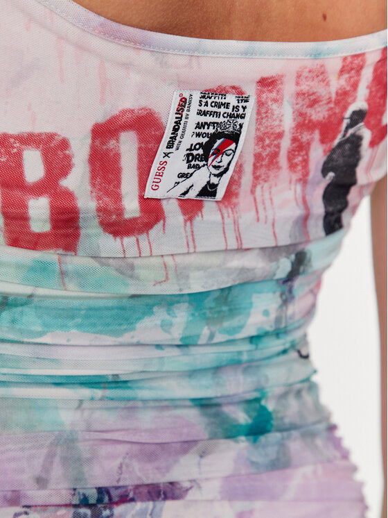 Guess Jurk met graffitiprint – Meerkleurig – Dames