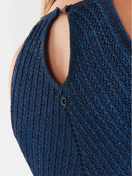 Guess Lurex Gebreide Jurk – Navy/Blauw – Dames