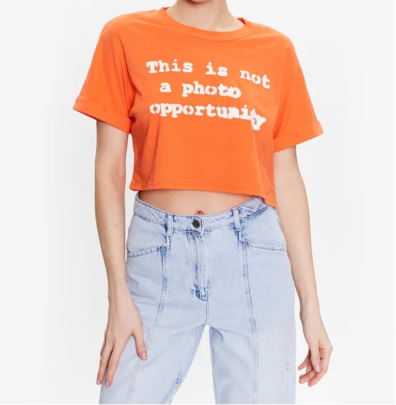 Guess Croptop T-shirt – Oranje – Dames