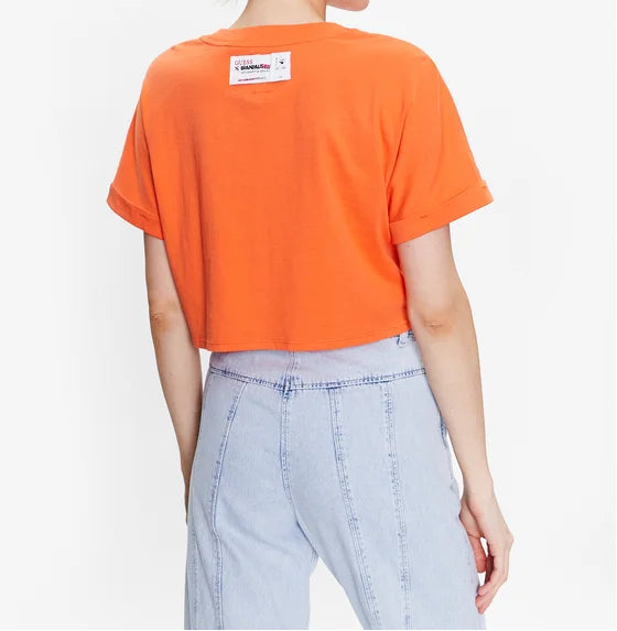 Guess Croptop T-shirt – Oranje – Dames