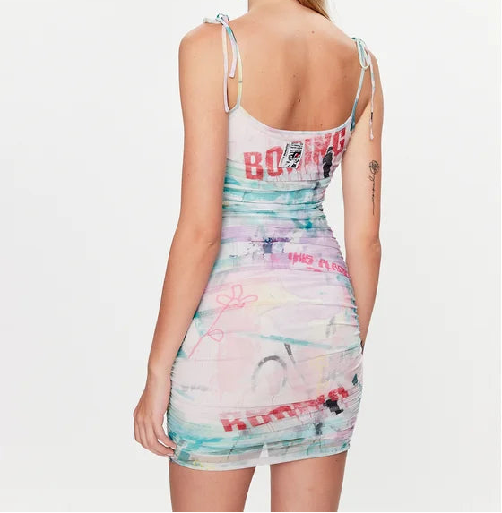 Guess Jurk met graffitiprint – Meerkleurig – Dames