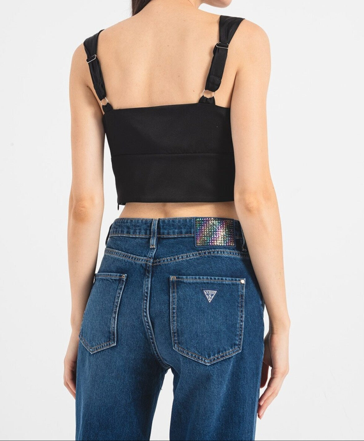 Guess Mouwloze Top – Zwart – Dames