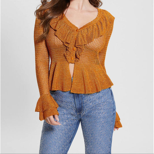 Guess Cardigans Savannah Lurex – Bruin – Dames