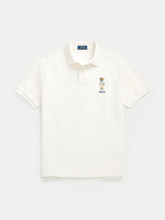 Ralph Lauren Bear Poloshirt – Wit – Heren