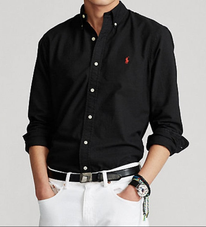 Ralph Lauren Oxford Overhemd - Zwart – Heren