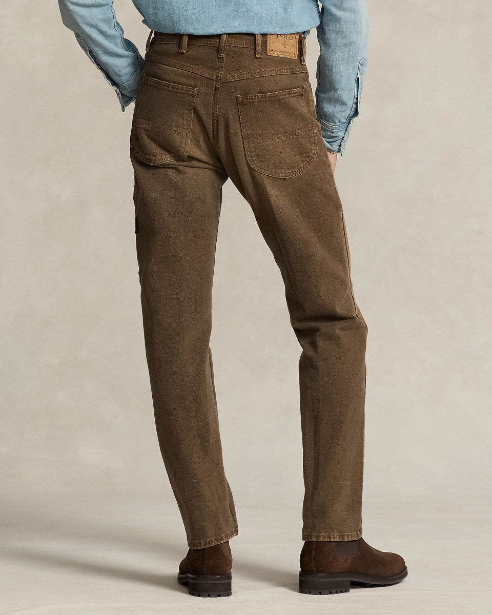 Polo Ralph Lauren x Naiomi Glasses Geborduurde Jeans – Gelimiteerde Editie - Bruin