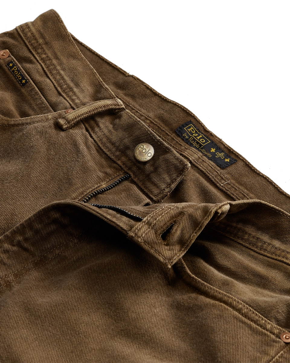 Polo Ralph Lauren x Naiomi Glasses Geborduurde Jeans – Gelimiteerde Editie - Bruin