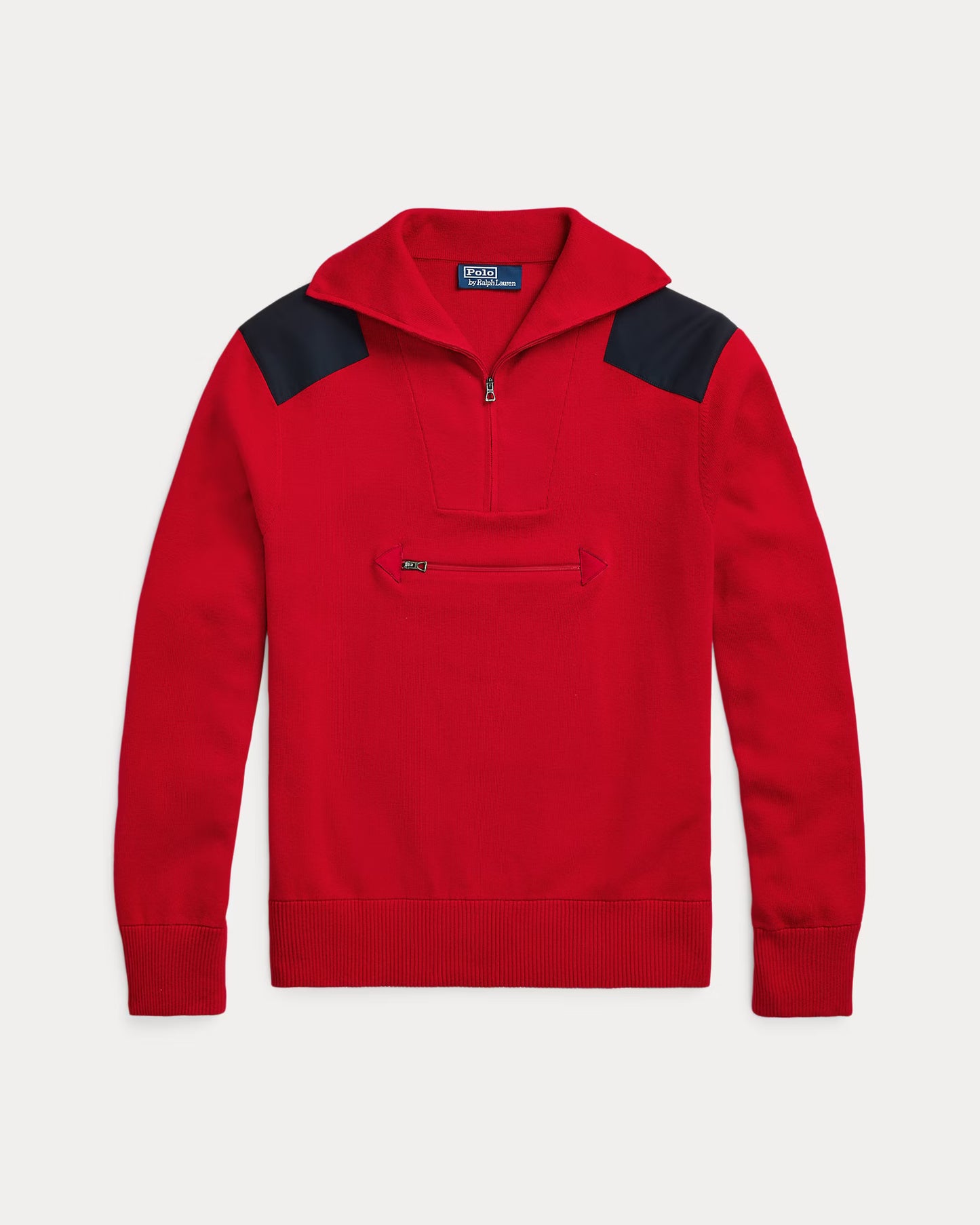 Ralph Lauren Trui met Korte Rits – Rood – Heren
