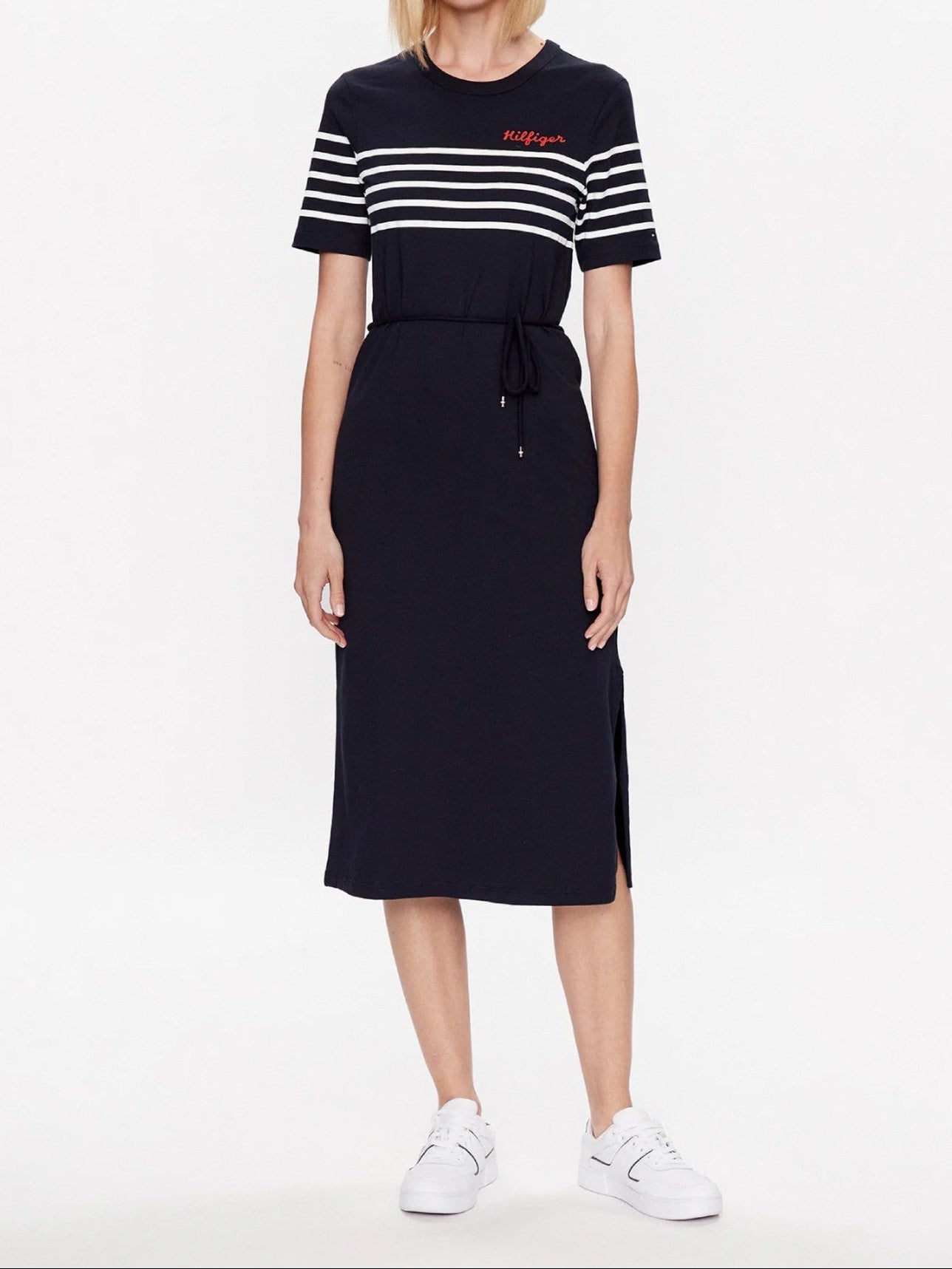 Tommy Hilfiger Casual Regular Fit Jurk – Marineblauw – Dames