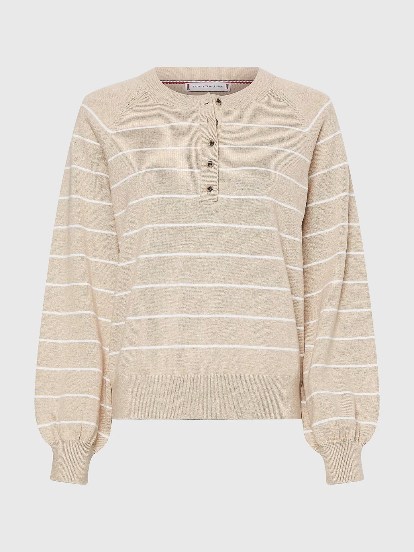 Tommy Hilfiger Crèmekleurige Gestreepte Trui - Beige – Dames