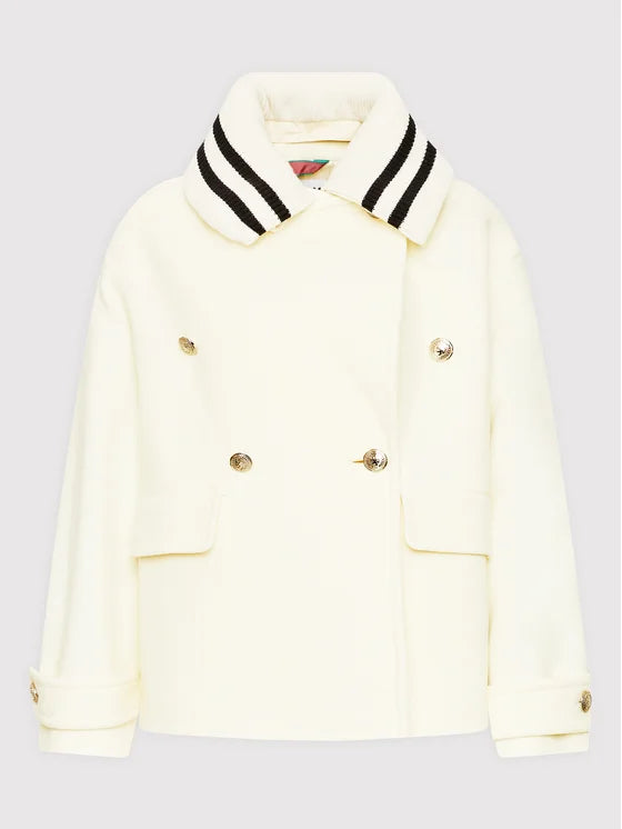 Tommy Hilfiger jas voor het overgangsseizoen – gestreept/beige – dames