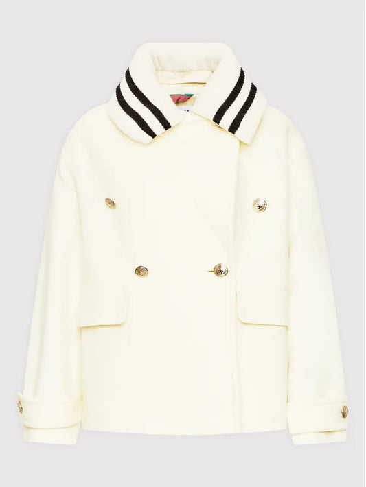 Tommy Hilfiger jas voor het overgangsseizoen – gestreept/beige – dames