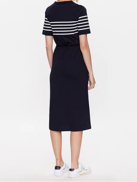 Tommy Hilfiger Casual Regular Fit Jurk – Marineblauw – Dames