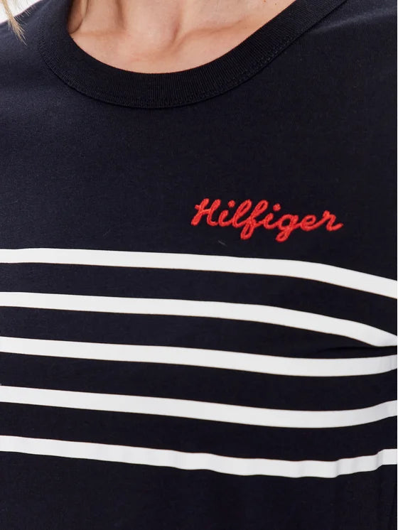Tommy Hilfiger Casual Regular Fit Jurk – Marineblauw – Dames