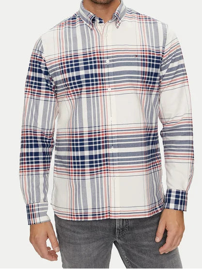 Tommy Hilfiger Regular Fit overhemd – geruit/gestreept – heren