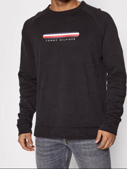 Tommy Hilfiger Logo Sweatshirt – Black – Men