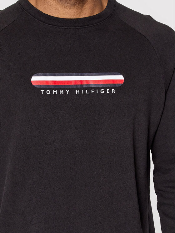 Tommy Hilfiger Logo Sweatshirt – Black – Men