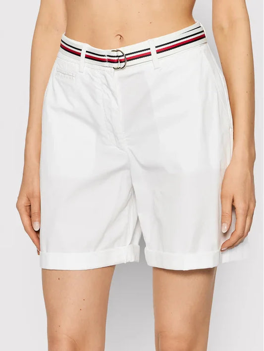 Tommy Hilfiger Regular Fit Shorts – Wit – Dames