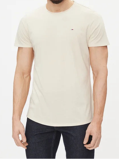 Tommy Jeans Slim Fit T-shirt – Beige – Heren