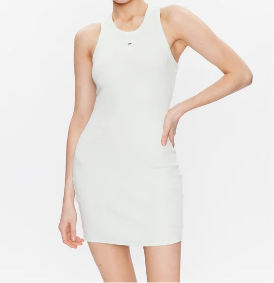 Tommy Jeans Slim Fit Zomerjurk – Wit – Dames