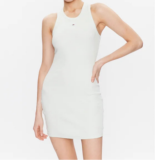 Tommy Jeans Slim Fit Zomerjurk – Wit – Dames