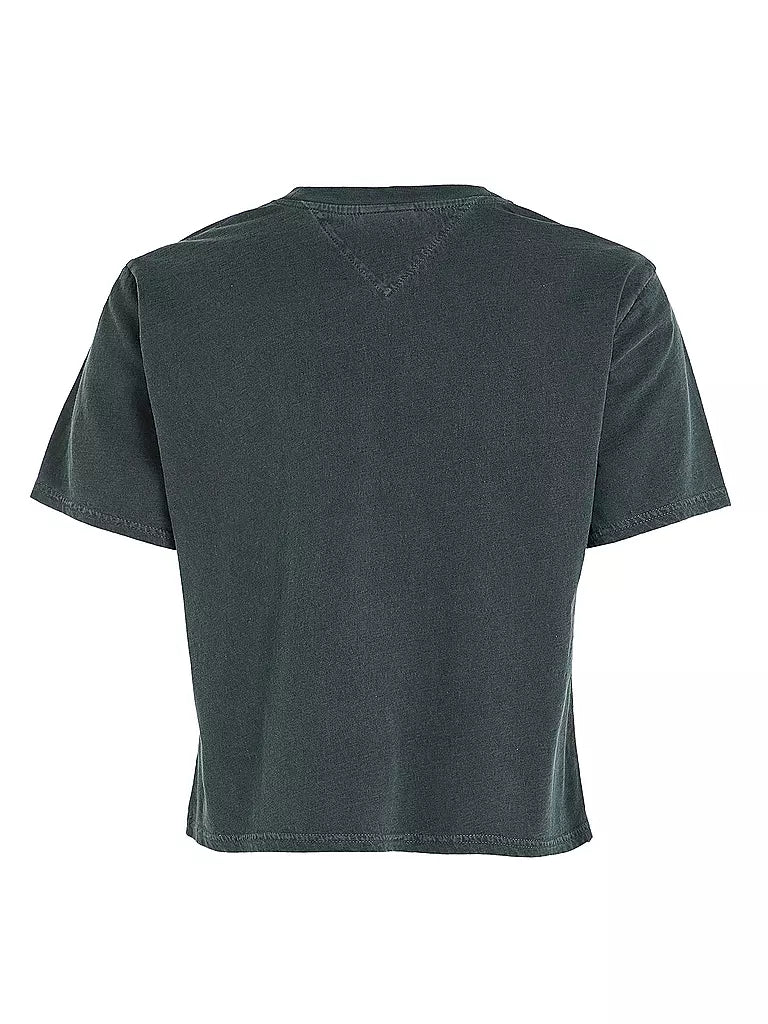 Tommy Jeans T-shirt met luipaardprint – Donkergrijs – Dames