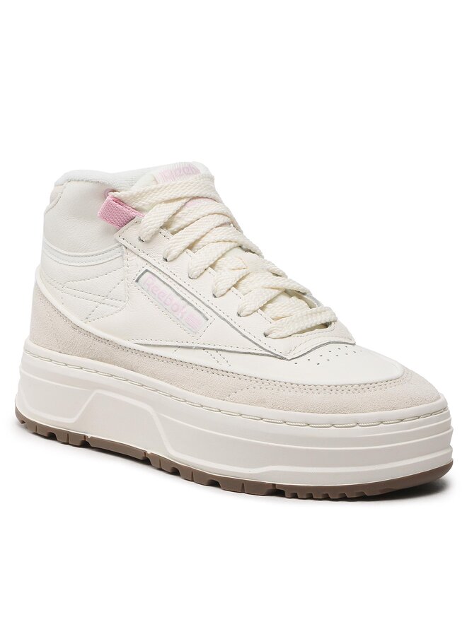 Reebok Club Geo Mid sneakers – Beige/Wit – Dames